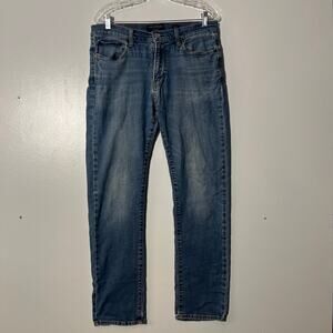 Lucky Brand Slim Straight 5 Pocket Washed Blue Casual Jeans Men’s Size‎ 32x32